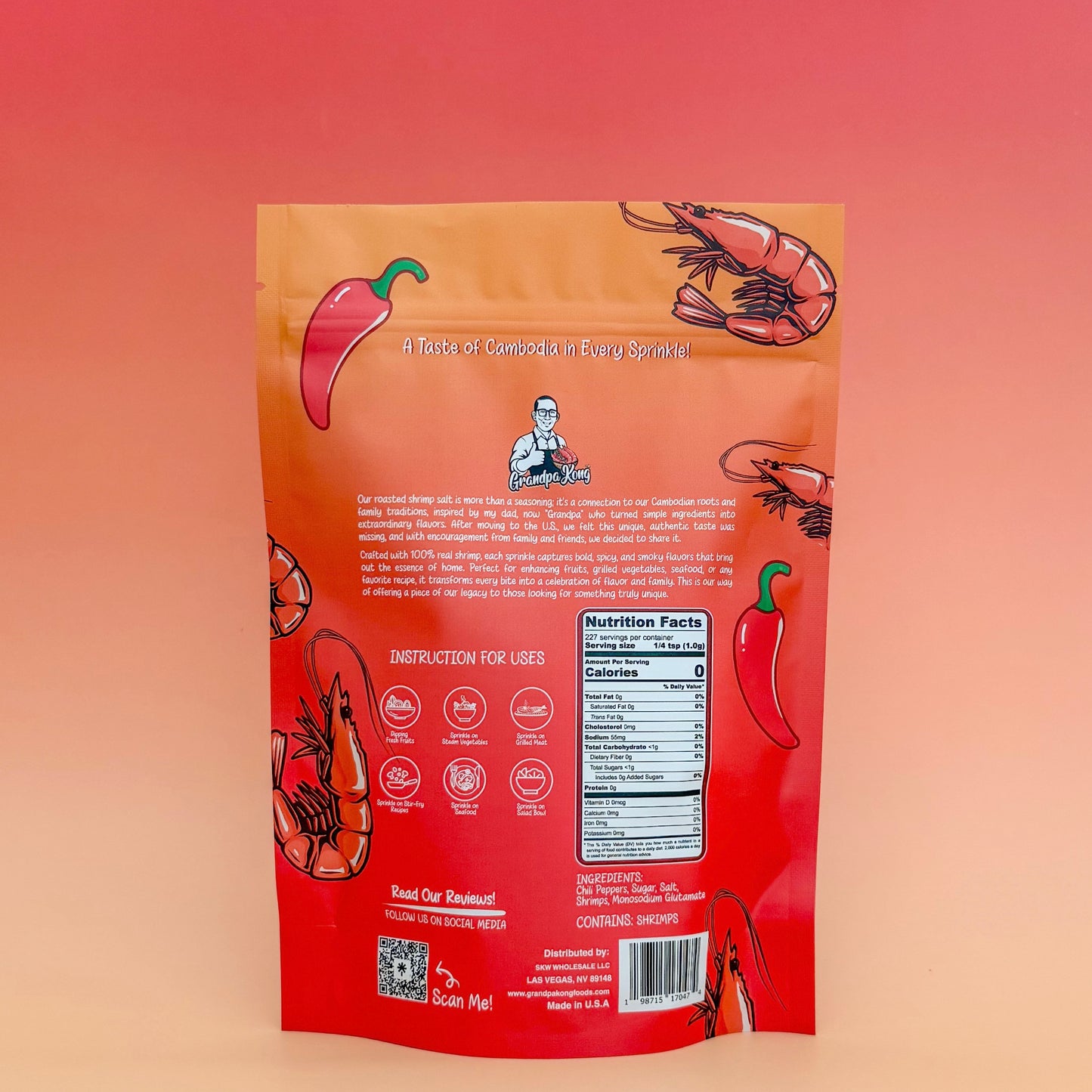 PREMIUM Roasted Shrimp Salt - 2-PACK SPICY