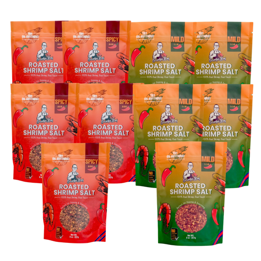 PREMIUM Roasted Shrimp Salt - 10 PACK MILD & SPICY