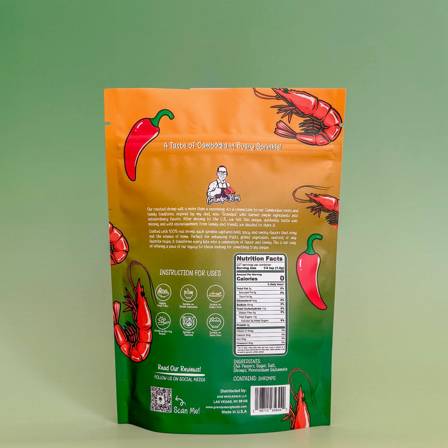 PREMIUM Roasted Shrimp Salt - 4 PACK MILD