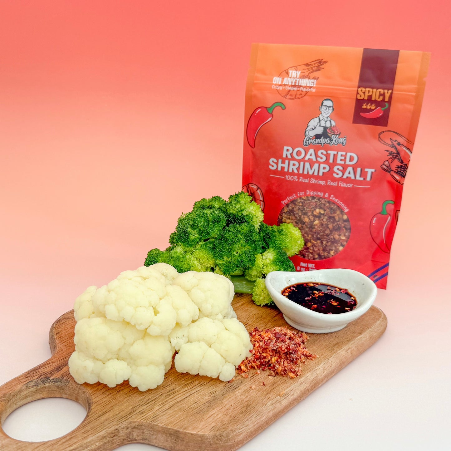 PREMIUM Roasted Shrimp Salt- COMBO PACK, MILD & SPICY