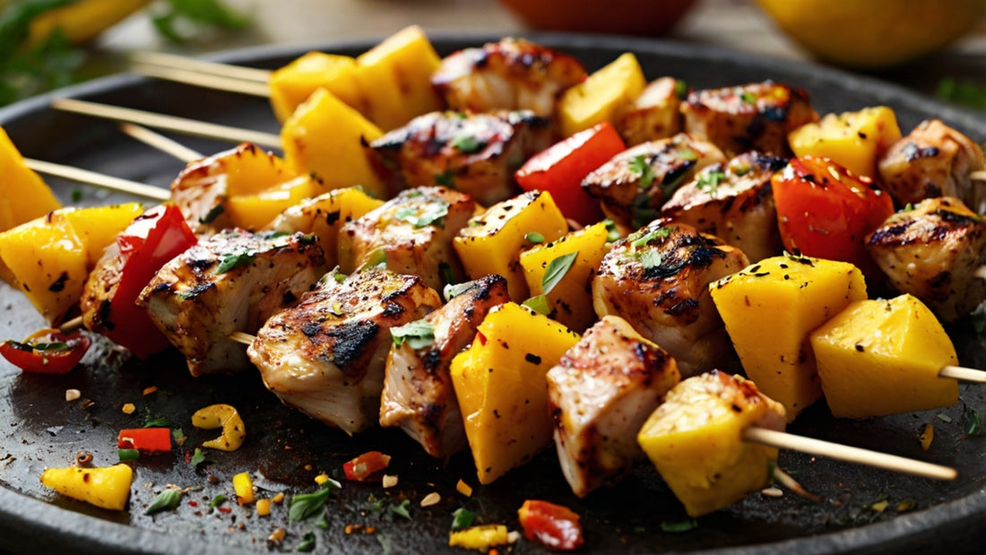 GrandpaKong’s Shrimp Salt and Mango Chicken Skewers – Sweet & Savory Grilled Chicken