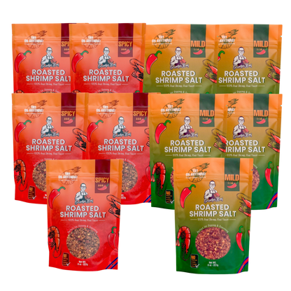 PREMIUM Roasted Shrimp Salt - 10 PACK MILD & SPICY