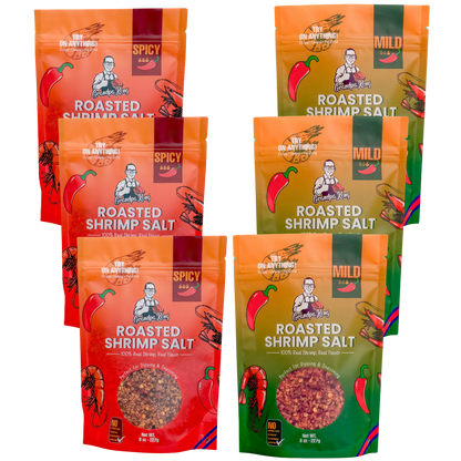 PREMIUM Roasted Shrimp Salt - 6 PACK MILD & SPICY