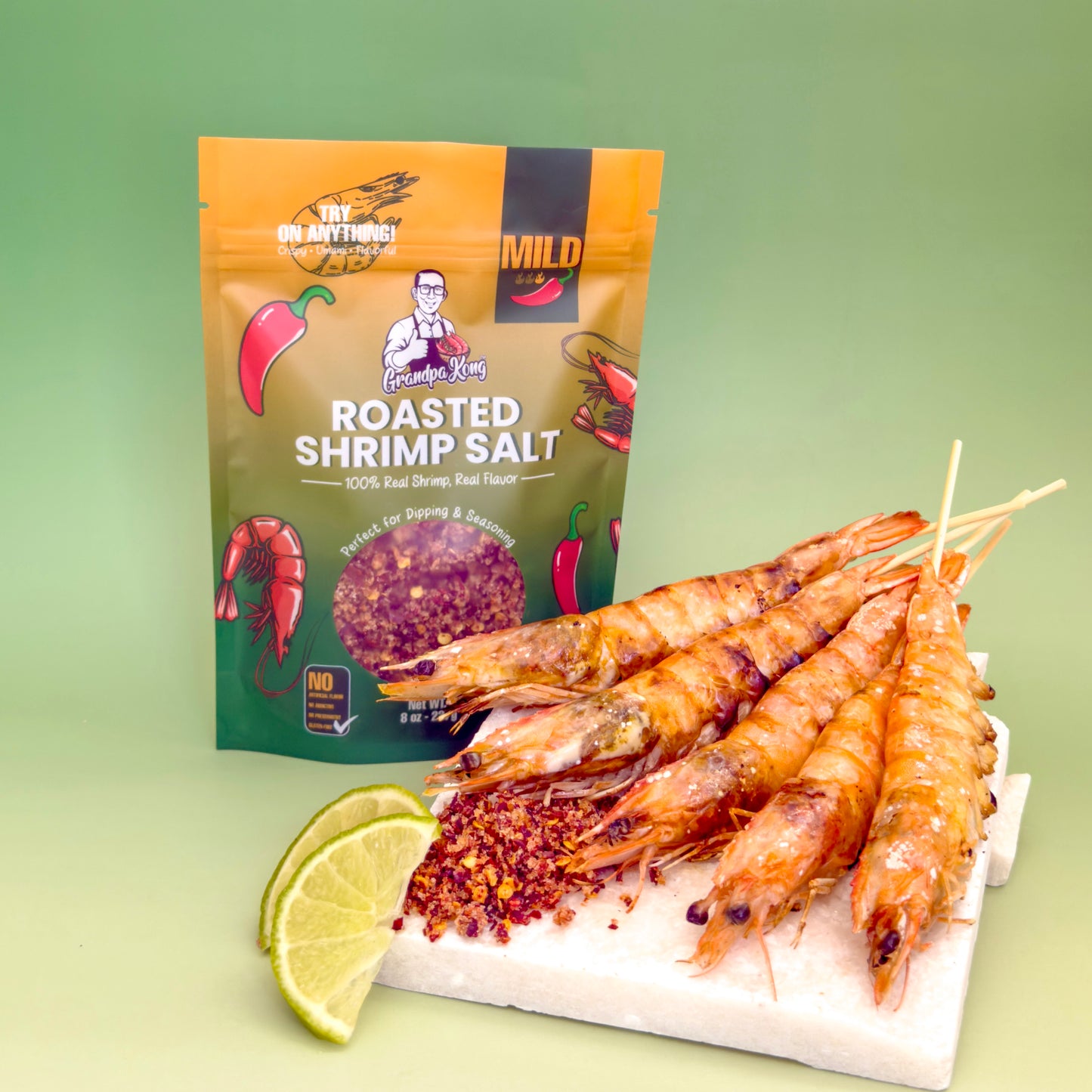 PREMIUM Roasted Shrimp Salt - 2-PACK MILD