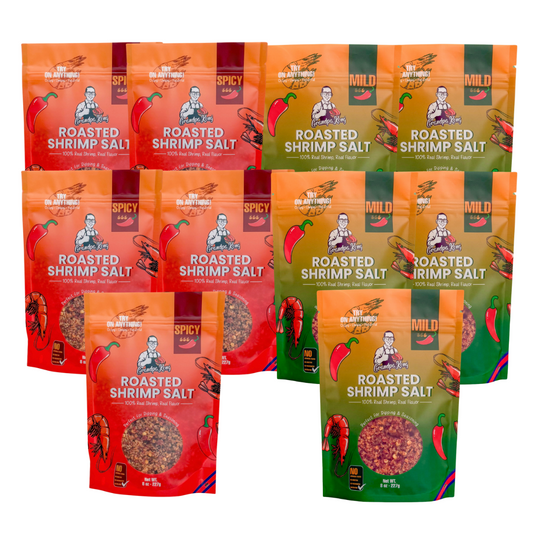 PREMIUM Roasted Shrimp Salt - 10 PACK MILD & SPICY
