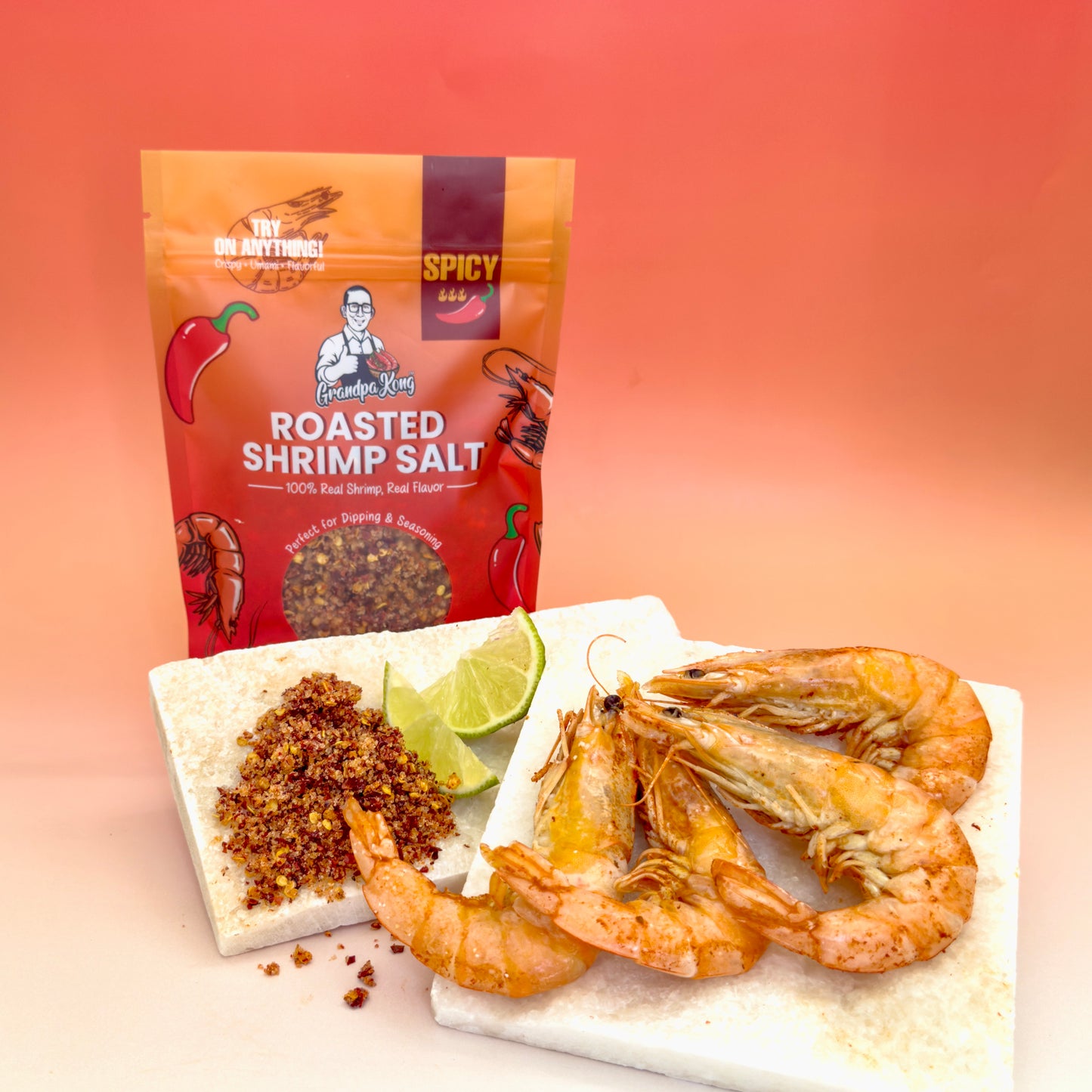 PREMIUM Roasted Shrimp Salt - 2-PACK SPICY